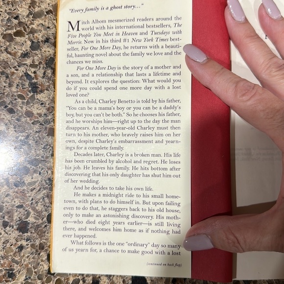 For One More Day by Mitch Albom Paperback - Picture 3 of 4